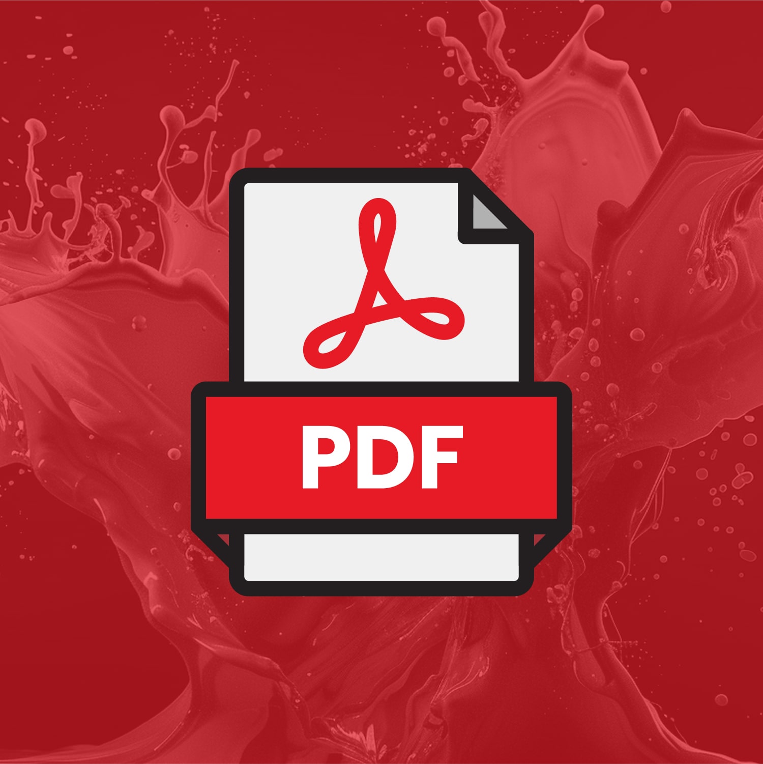 PDF file format selection icon used for high-resolution design proofs and final artwork