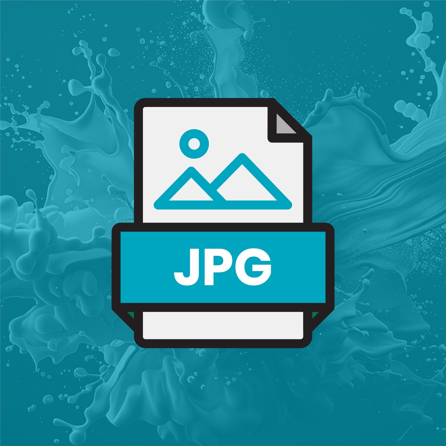 JPG file type preview icon for compressed image delivery of completed graphic designs