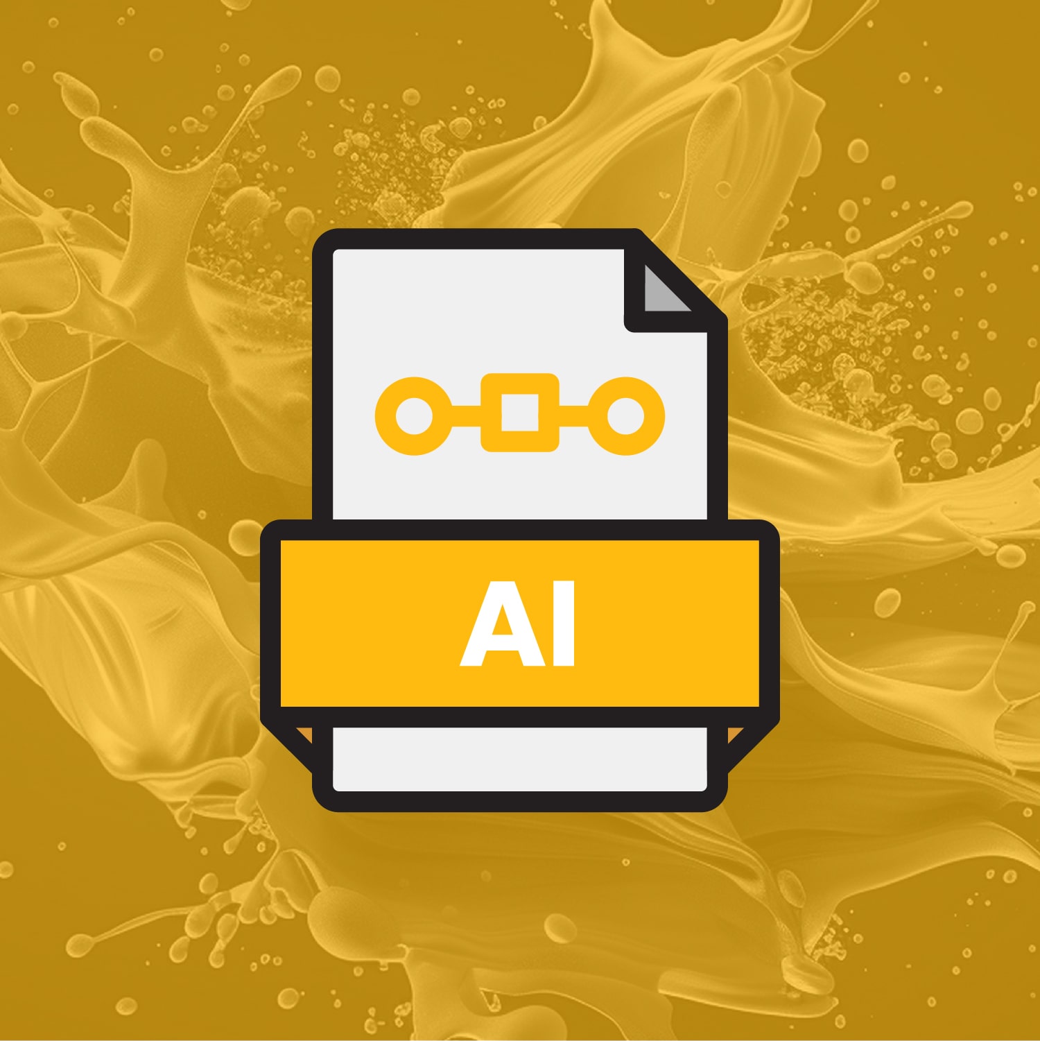 Visual guide representing AI file format for vector-based logo and graphic design delivery