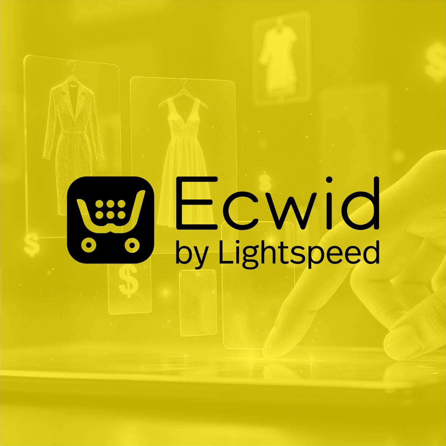 Dashboard view of Ecwid by Lightspeed showing product listings and store setup interface for online selling.
