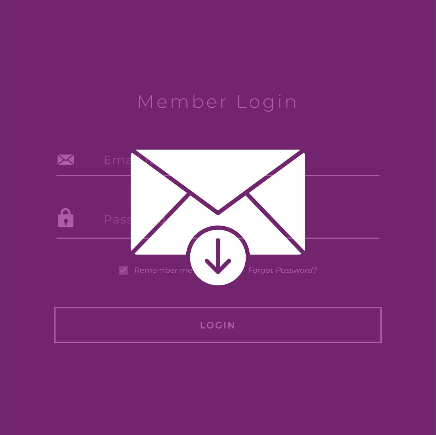 Email login screen for custom domain – showcasing personalized email access using branded domain names.