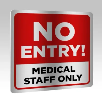 .080" solid white aluminum sign for rugged outdoor use.