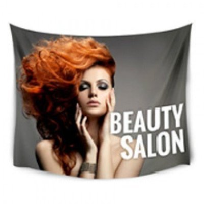 Indoor polyester banner with 9oz weight for event and retail signage.