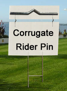 Signs - Corrugated Plastic - Rider Signs - with Optional Pins