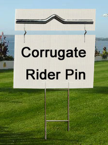 Corrugated rider sign with optional pins, 4mm thick for real estate.