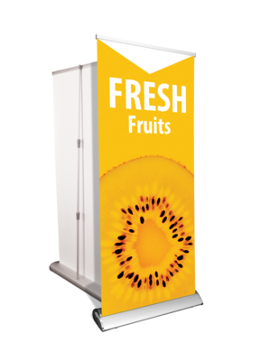 Stands - Aluminum Retractable (Deluxe) with Printed Indoor Banner (33&quot; x 80&quot;)