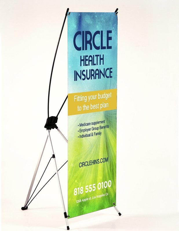 Stands - Collapsible X-Style with Printed Indoor Banner (24" x 60")