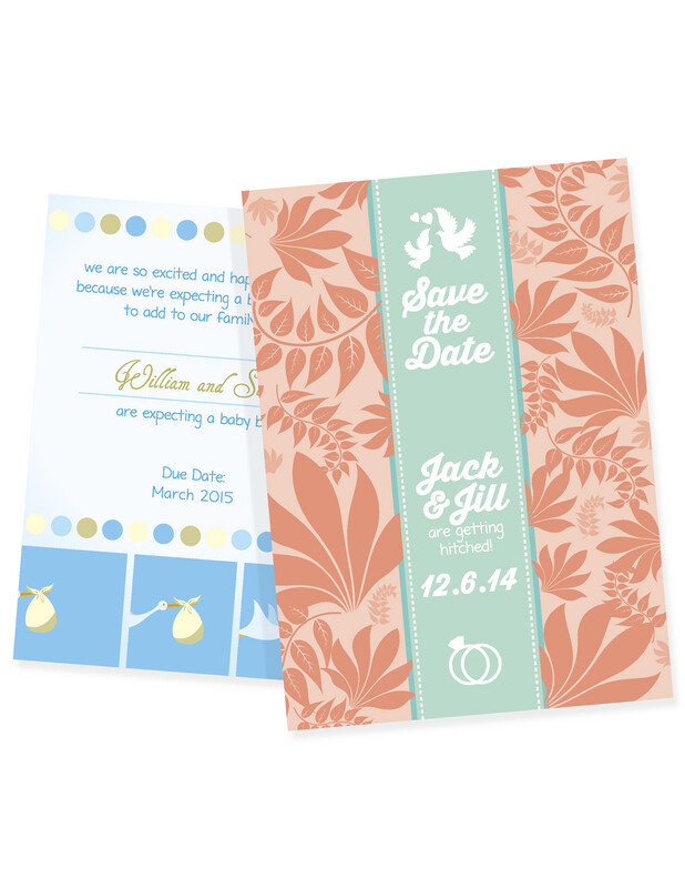 Custom announcement card printing for events invitations business updates and special occasions