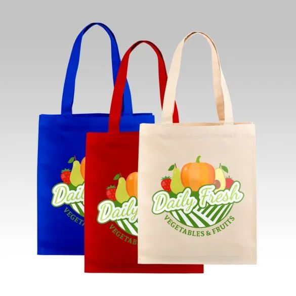 Custom tote bags for branded giveaways events retail shops offices and promotional merchandise
