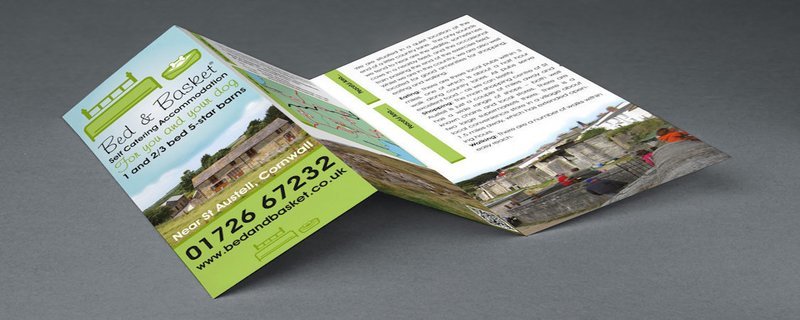 Brochure and folded menu printing for restaurants services events and marketing materials