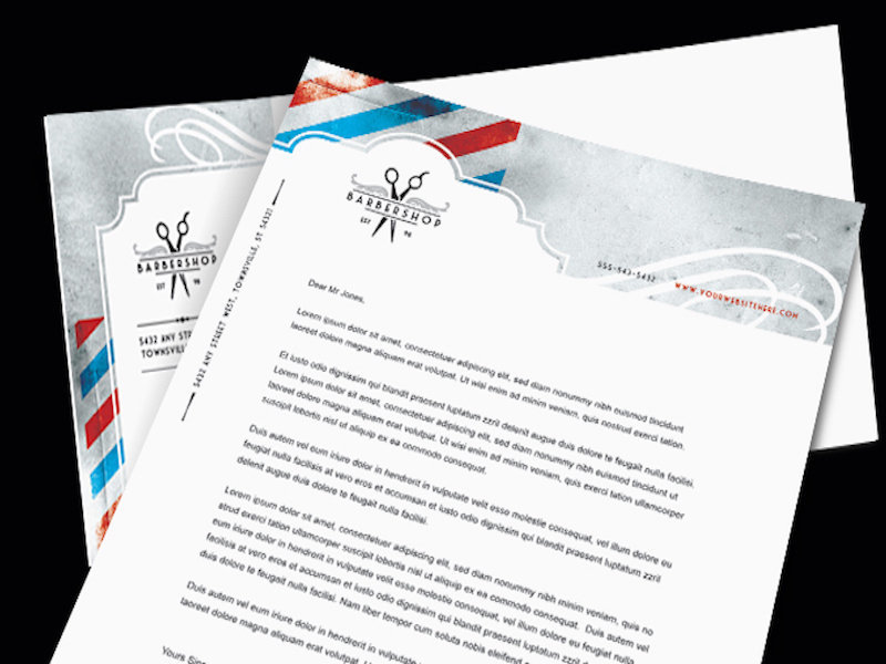 Custom letterhead printing for business letters proposals invoices forms and branded stationery