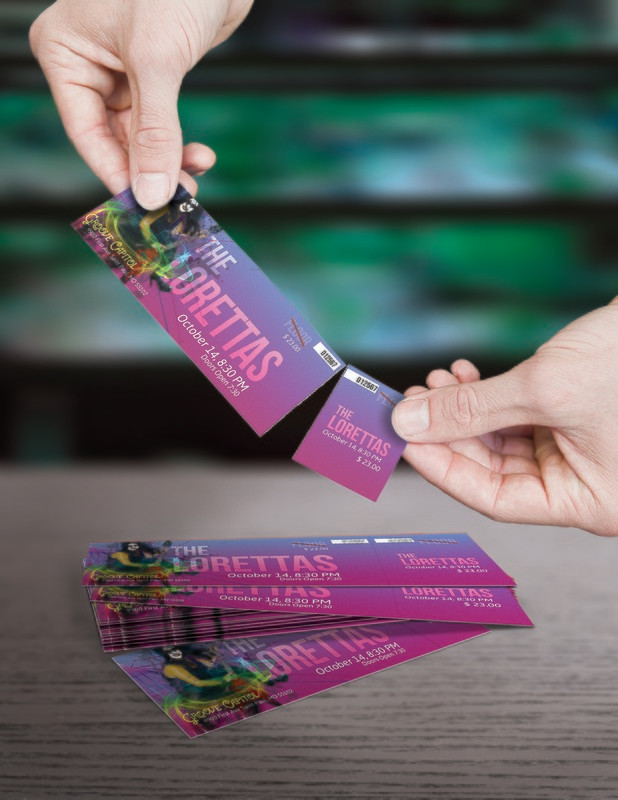 Custom event ticket printing for concerts raffles fundraisers schools festivals and admissions