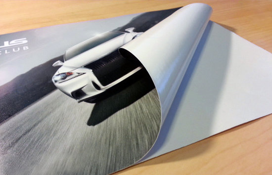 High-tack vinyl wall graphic for textured indoor/outdoor surfaces.
