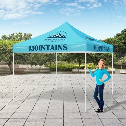 10' x 10' premium outdoor tent with full printed canopy.