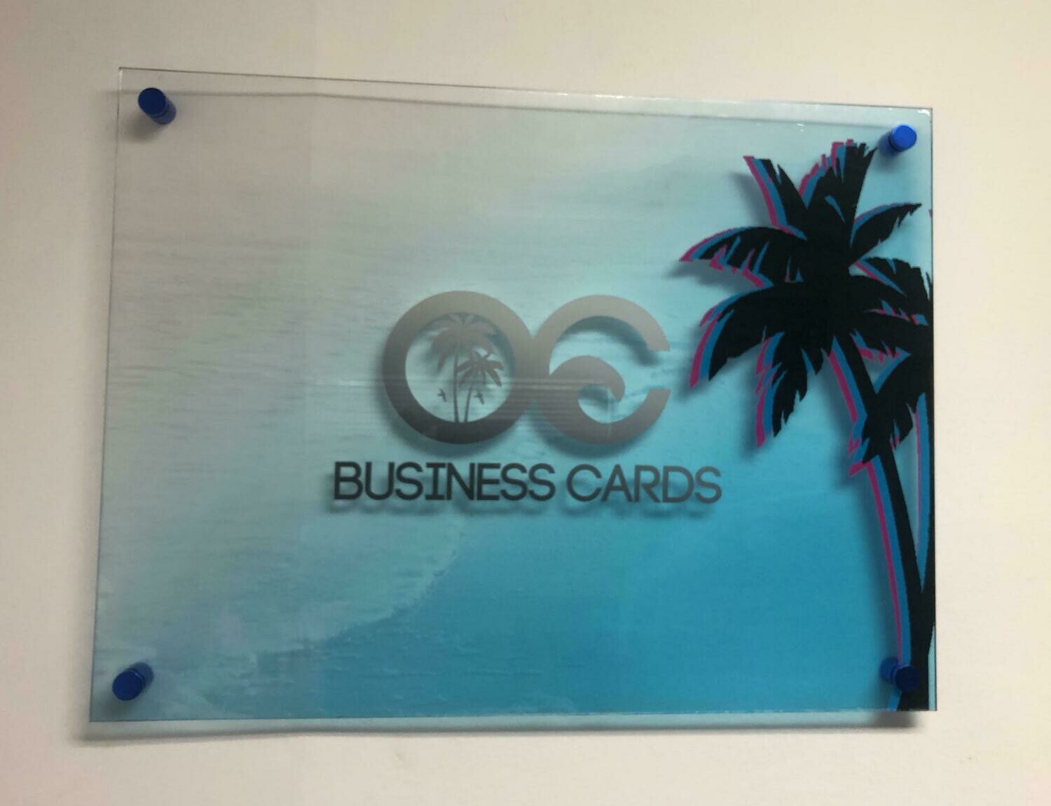 1/4" acrylic sign with optional white ink for bold layered graphics.