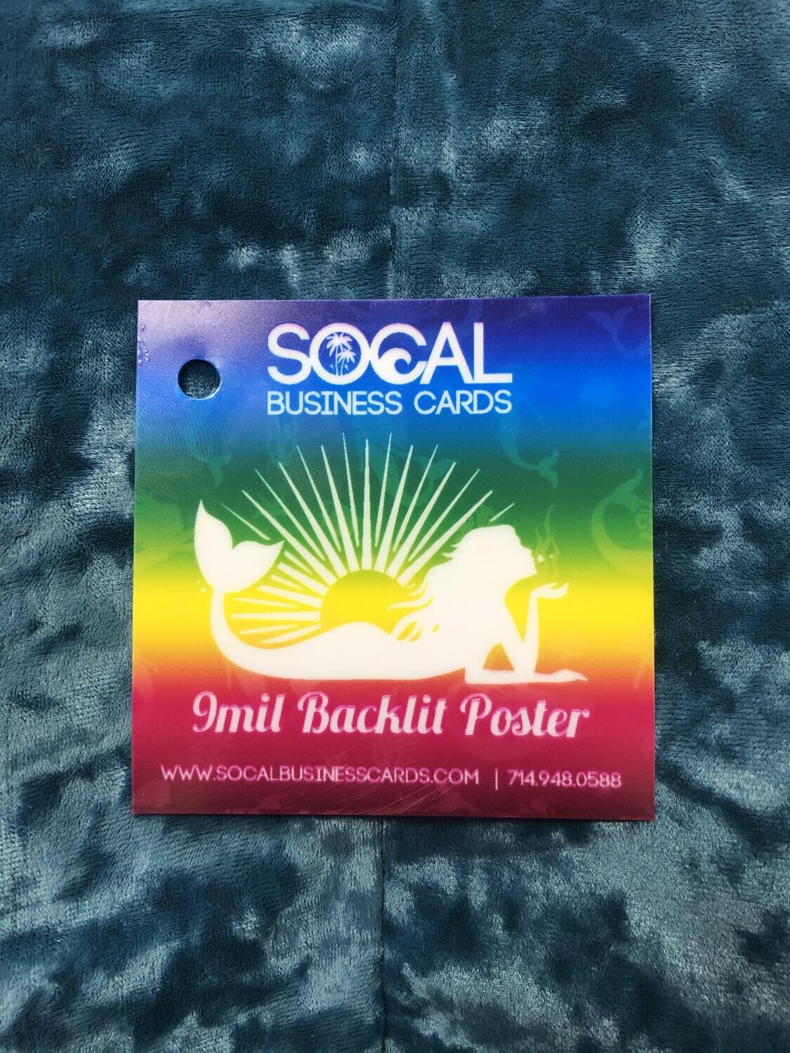 Custom backlit poster print with vivid light diffusion
