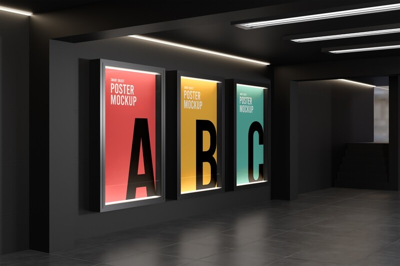 Full color backlit poster for POP displays and kiosks
