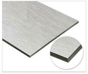 Brushed silver aluminum board, 3mm thick for sleek displays.