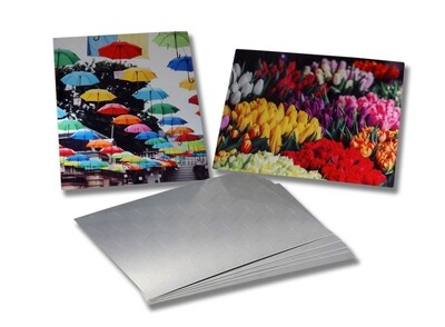 Indoor aluminum dye sublimation sign with white gloss metal panel