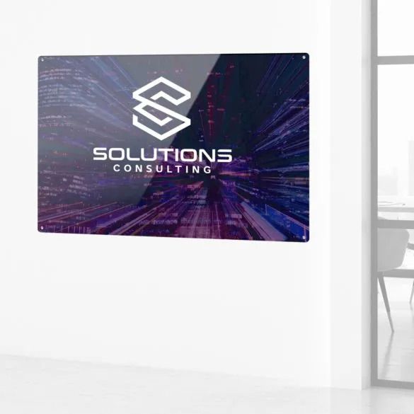 High-resolution dye sublimation metal sign for indoor displays