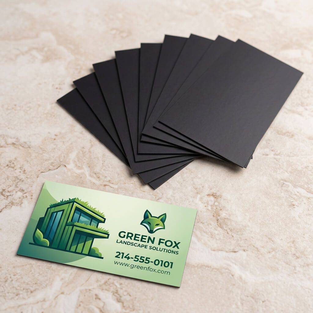 Custom magnetic business cards printed with UV gloss coating on durable magnetic stock