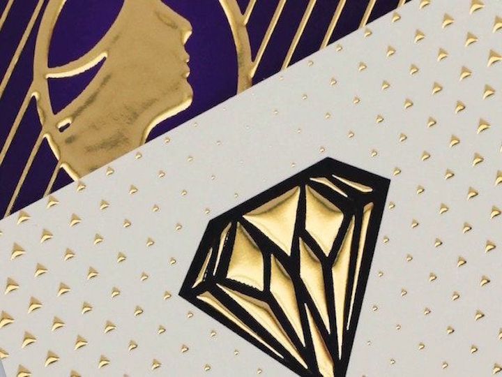 Raised gloss and foil business cards with 3D shine on 18pt coated or laminated stock