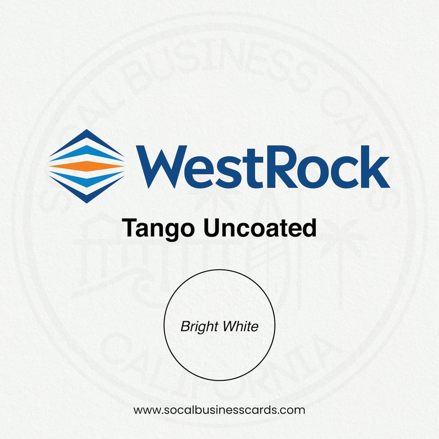 WestRock Tango uncoated business cards bright white stock – smooth writable surface premium uncoated card printing