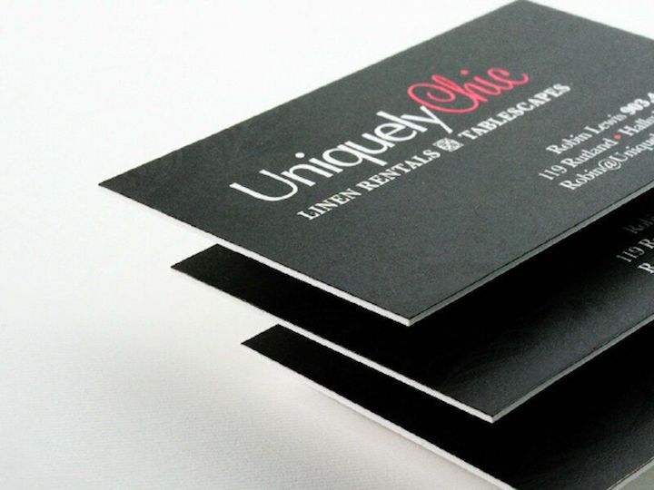 Unlaminated business cards coated on one side, 18pt thickness