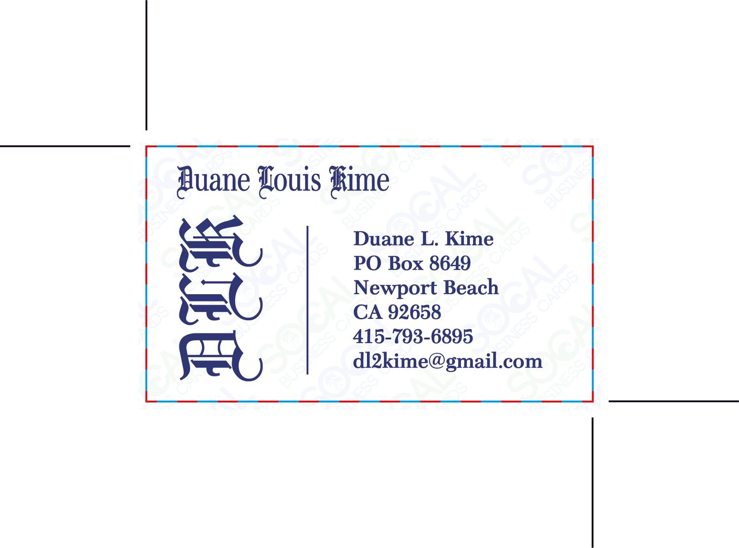 Custom Order - Duane Kime