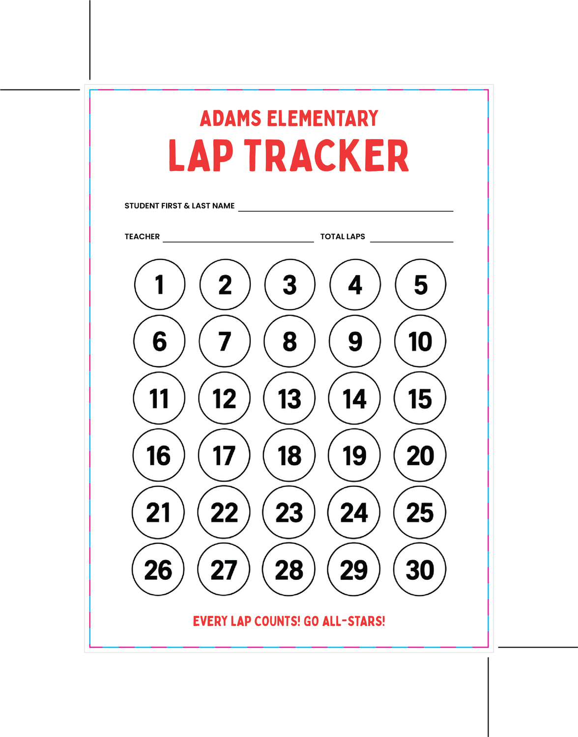 Custom Order - Adams Elementary