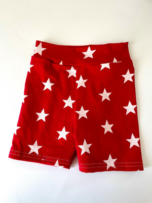 Bermuda Shorts ~ 6/12m - Red Stars 