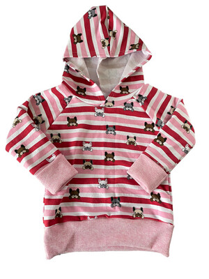 Hoodie 1/3 years - Dogs Pink