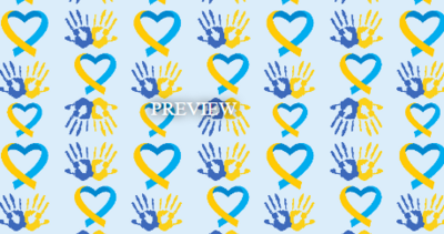 Custom Fabric - Down Syndrome Hands