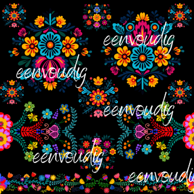 Custom Fabric - Black Floral