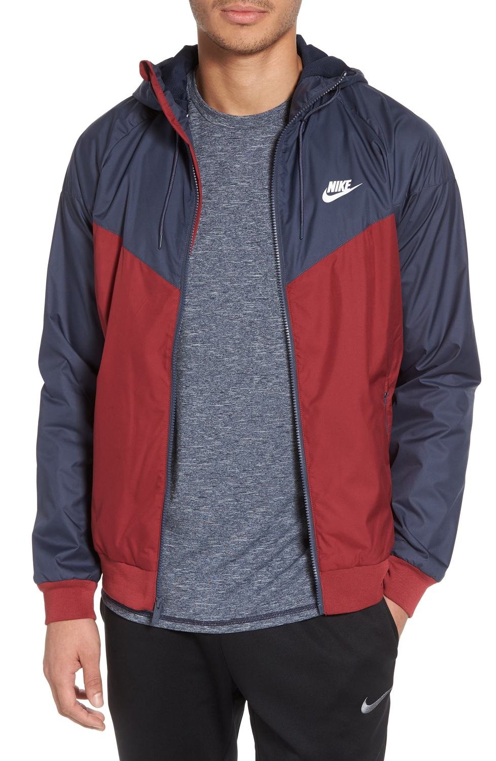 &#39;Windrunner&#39; Colorblock Jacket, Color: Team Red/ Thunder Blue/ Blue, Size: XX-Large