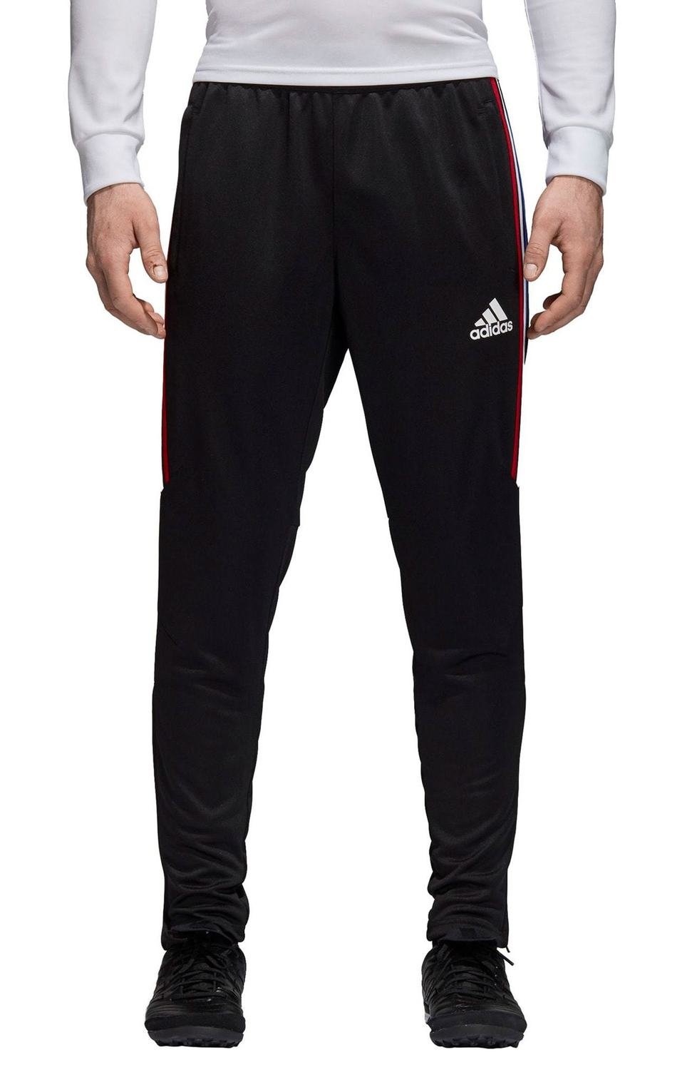 Tiro 17 Regular Fit Training Pants, Color: Black/ Red/ White/ Blue, Size: XX-Large