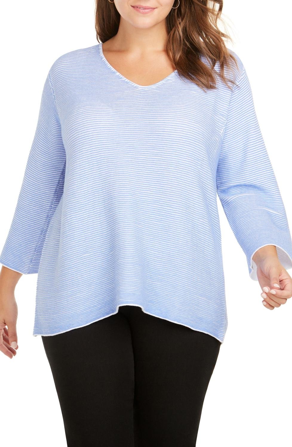 Dixie Ottoman Sweater, Color: Perfect Peri, Size: 3X