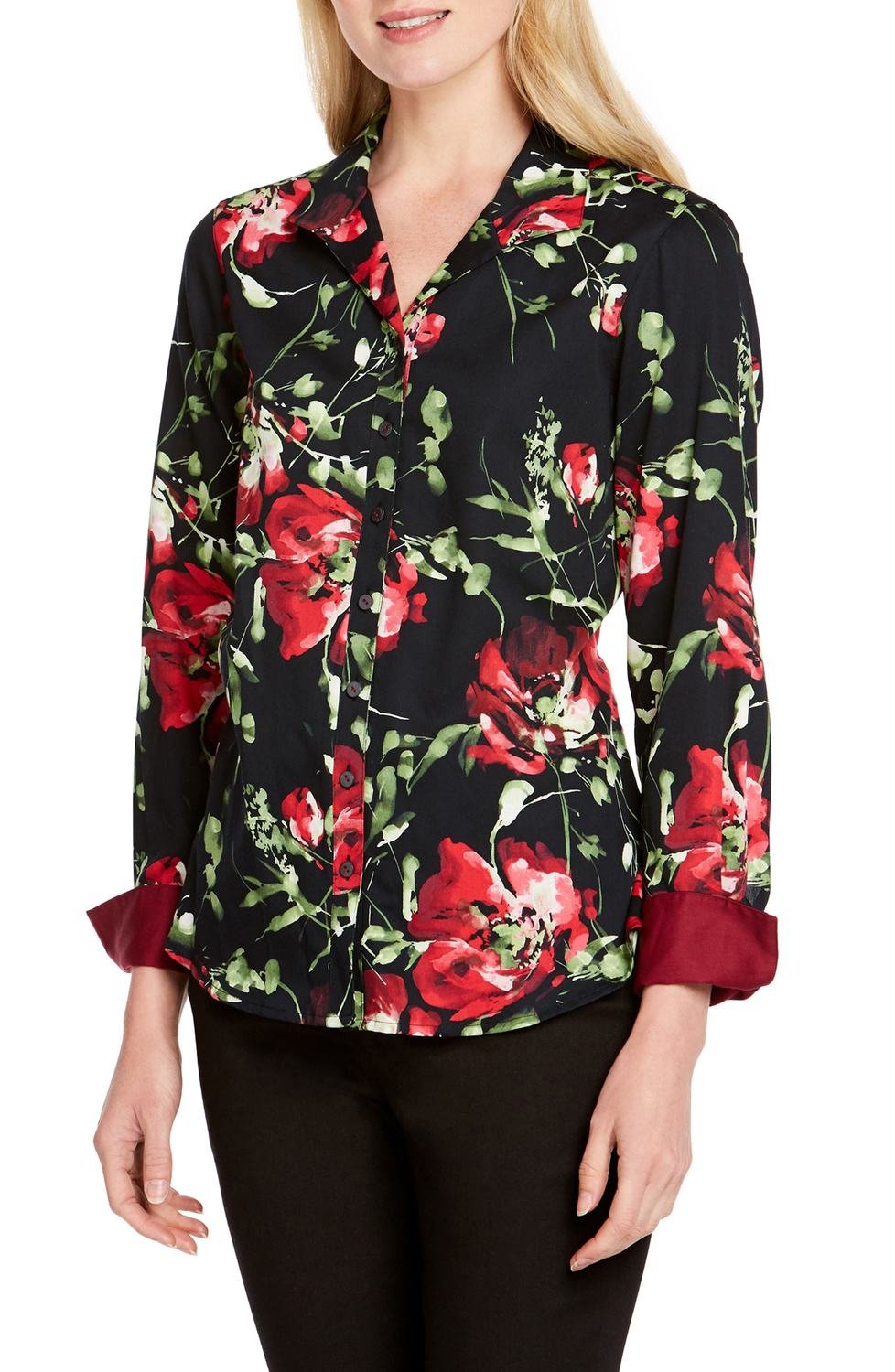 Rhonda Dreamy Floral Shirt, Color: Multi, Size: Petite-14P