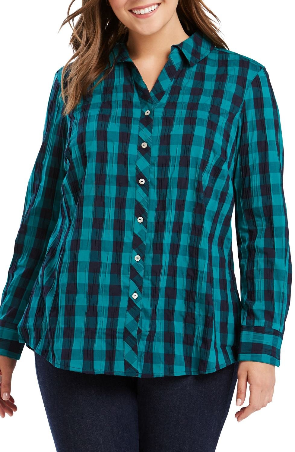 Mary Buffalo Check Crinkle Shirt