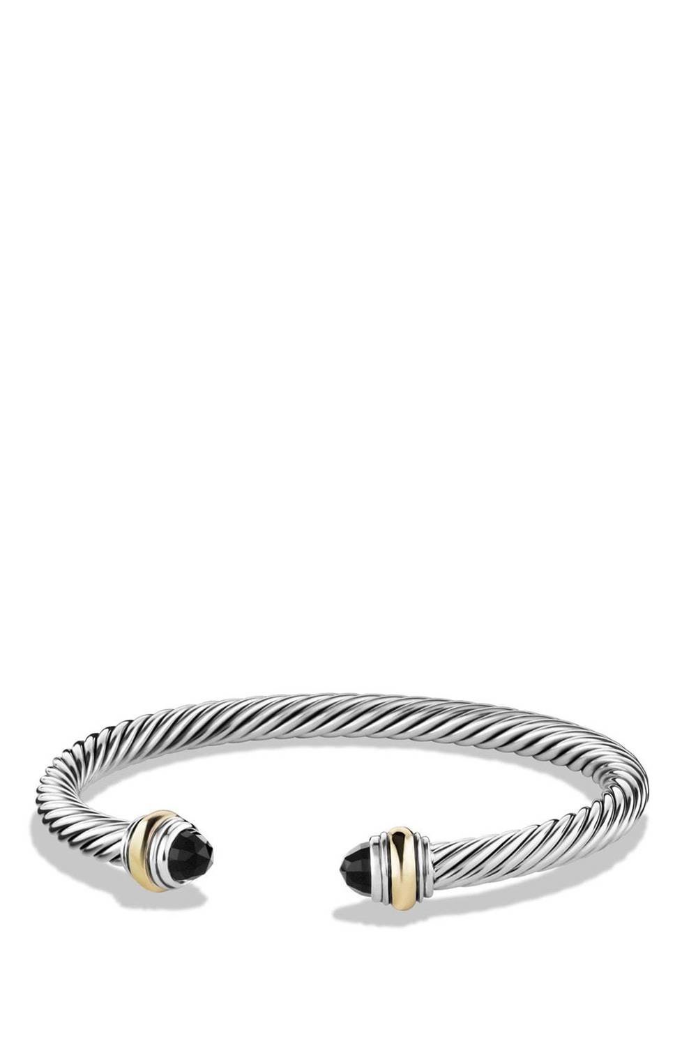Cable Classics Bracelet with Semiprecious Stones &amp; 14K Gold Accent, 5mm