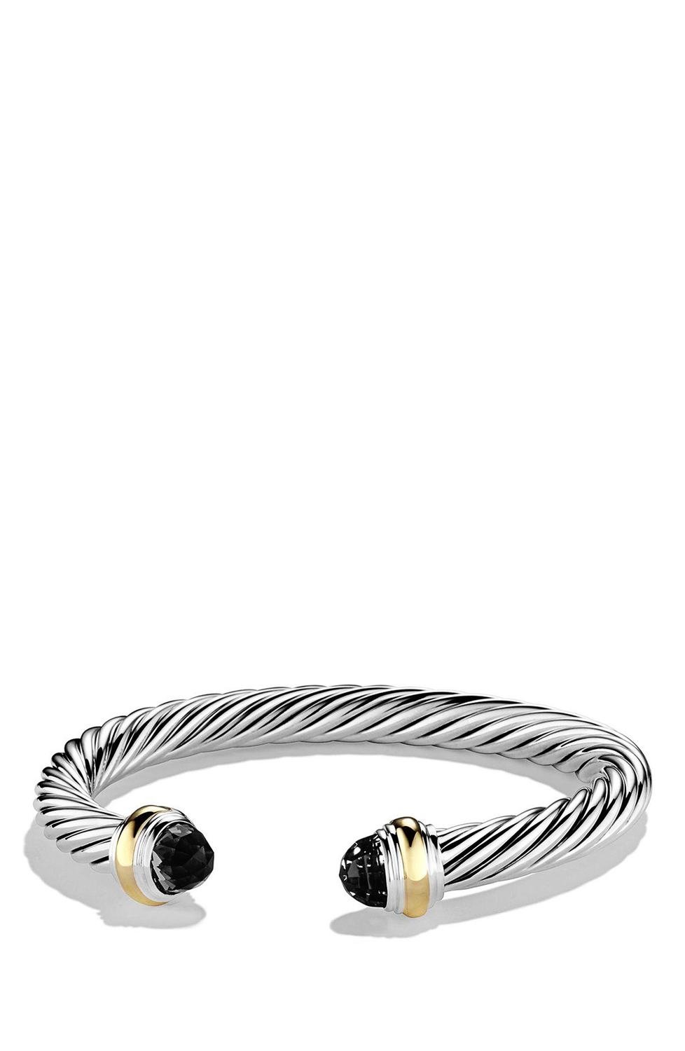 Cable Classics Bracelet with Semiprecious Stones &amp; 14K Gold, 7mm