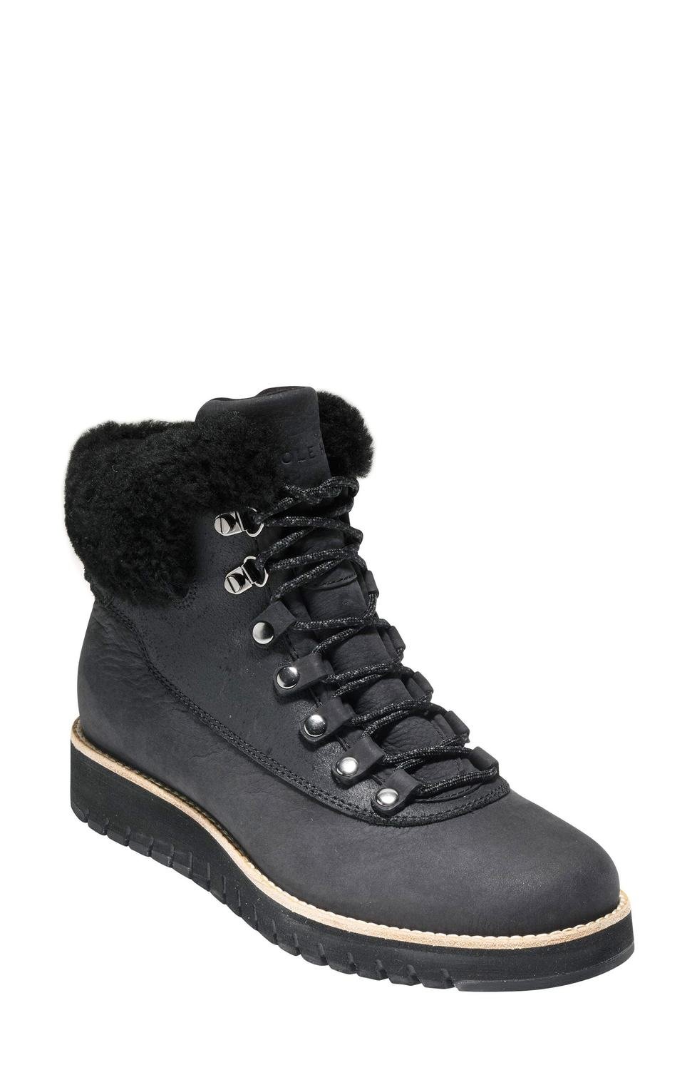 GrandExpløre Genuine Shearling Trim Waterproof Hiker Boot