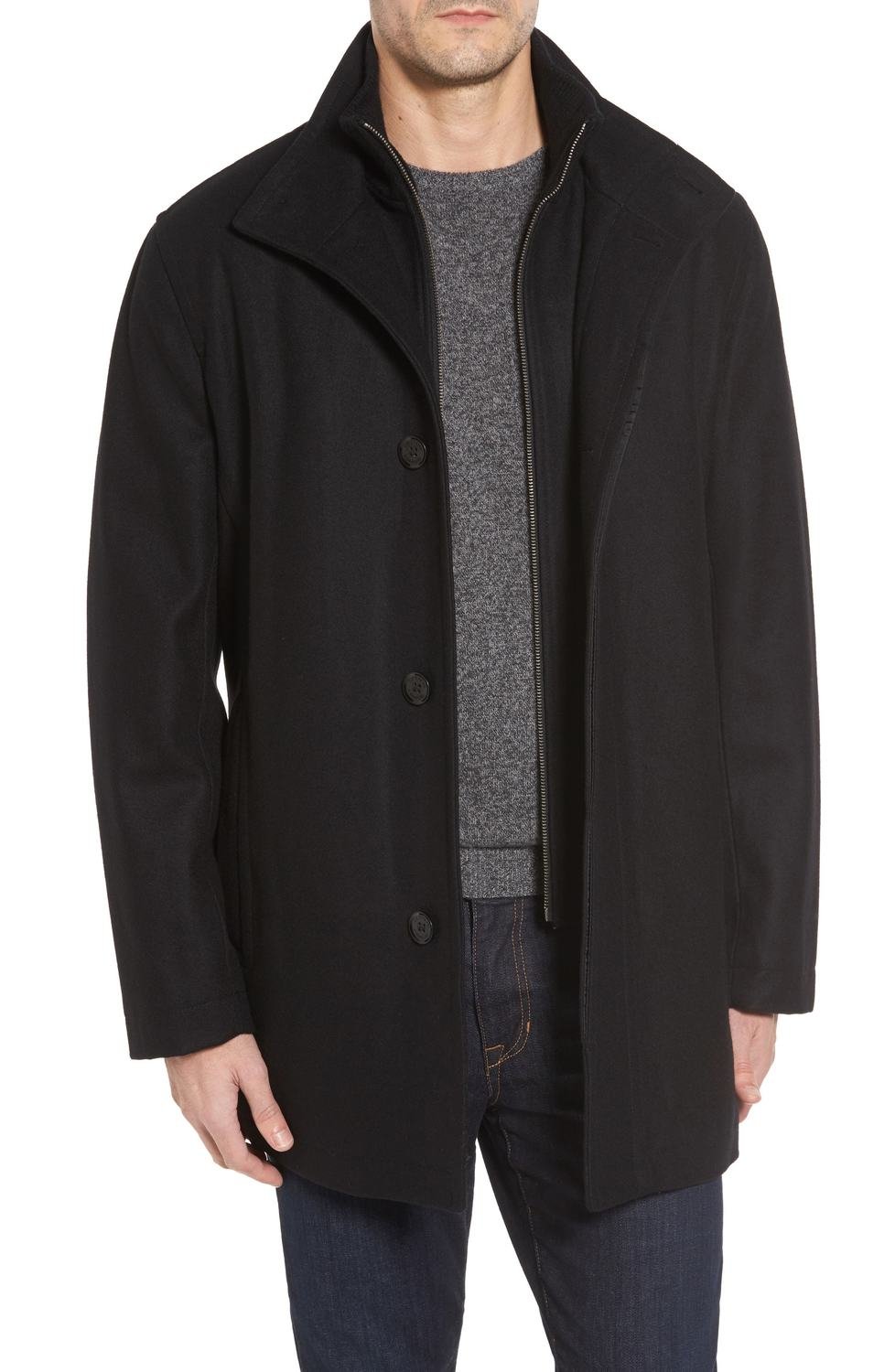 Melton Wool Blend Coat