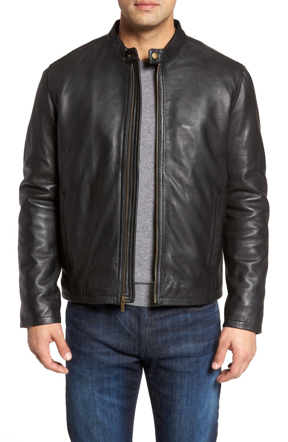 Lambskin Leather Moto Jacket