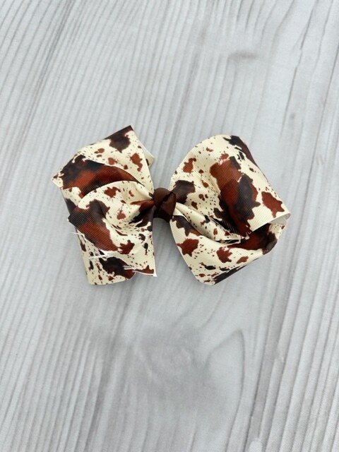 20 Cowhide Hair Bows - 1 Pack