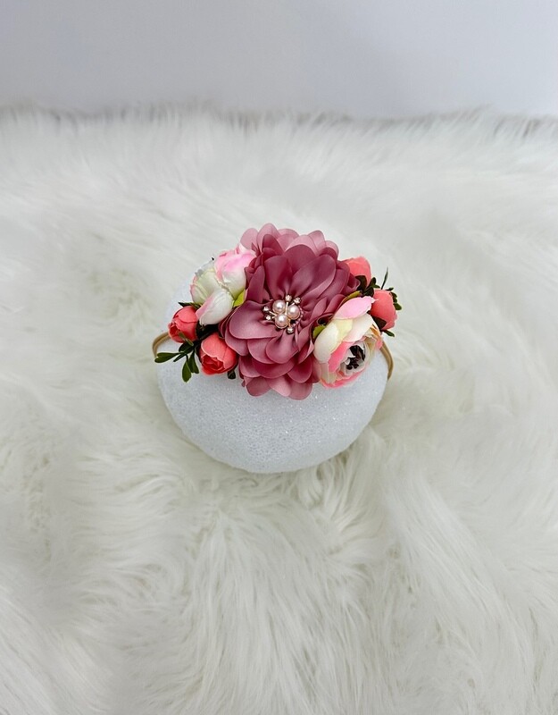 Mauve Bouquet Headband