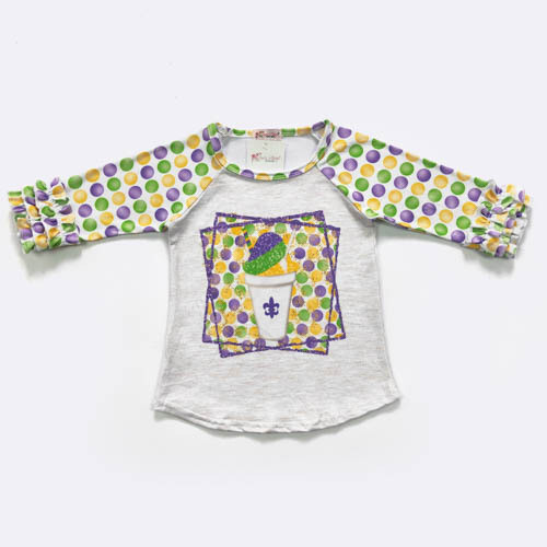Snowcone Raglan Mardi Gras