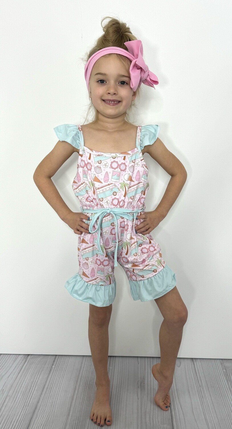 Beach Life Girls Romper