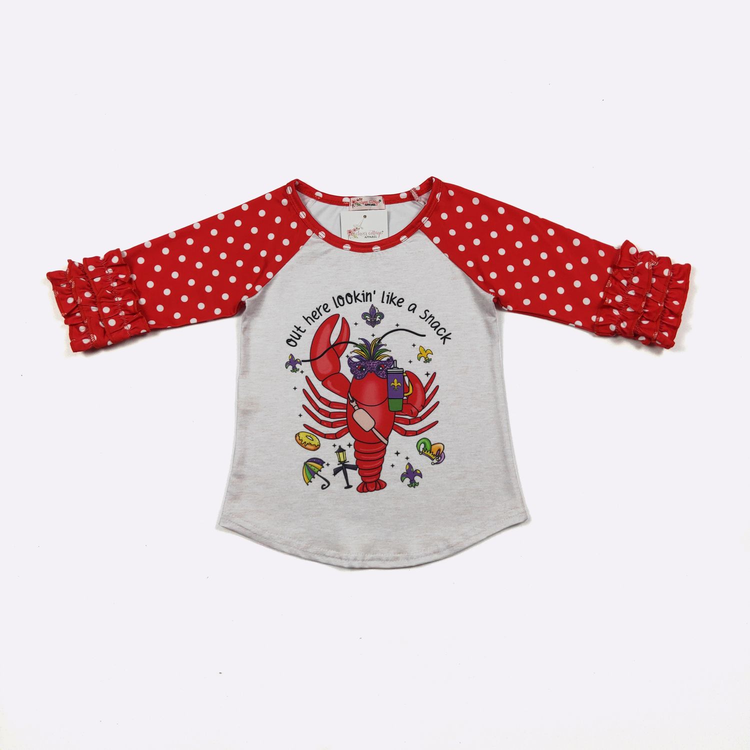 Crawfish Snack Girls Raglan