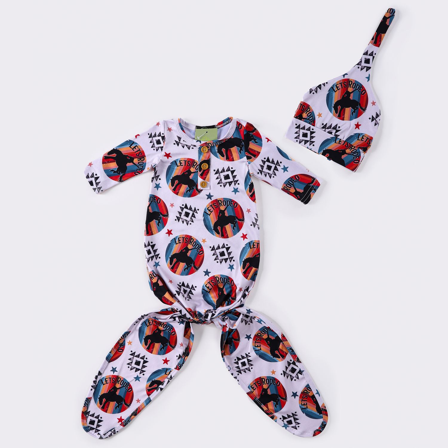 Let's Rodeo Baby Knotted Gown